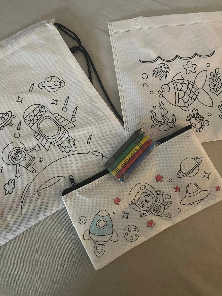 Sacs et trousse à colorier